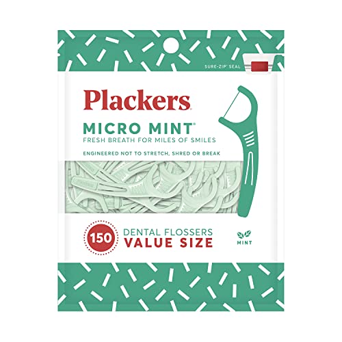 Plackers Dental Floss Picks, Micro Mint, 150 Count, List Price is $7.99, Now Only $3.69