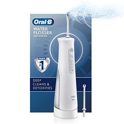Oral-B Water Flosser Advanced, Cordless Portable Oral Irrigator Handle with 2 Nozzles, List Price is $89.99, Now Only $57.8, You Save $32.19 (36%)
