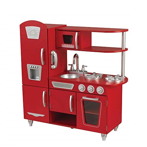 KidKraft Vintage Play Kitchen, Red, Gift for Ages 3+, List Price is $154.99, Now Only $89, You Save $65.99 (43%)