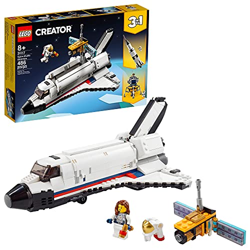 LEGO Creator 3in1 Space Shuttle Adventure 31117 Building Kit; Cool Toys for Kids Who Love Rockets and Creative Fun; New 2021 (486 Pieces), Now Only $31.99
