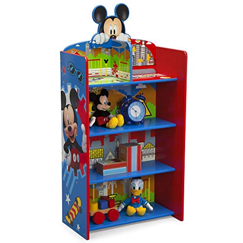 Delta Children Wooden Playhouse 4-Shelf Bookcase for Kids, Mickey Mouse, List Price is $49.99, Now Only $31.35