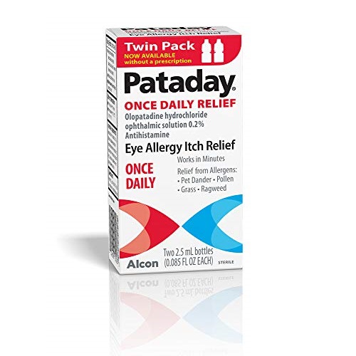 Pataday Once Daily Relief Allergy Eye Drops by Alcon, for Eye Allergy Itch Relief, 2.5 ml (2 Count), List Price is $34.99, Now Only $9.08