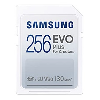 SAMSUNG EVO Plus Full Size 256GB SDXC Card 130MB/s Full HD & 4K UHD, UHS-I, U3, V30 (MB-SC256K/AM), List Price is $39.99, Now Only $21.99