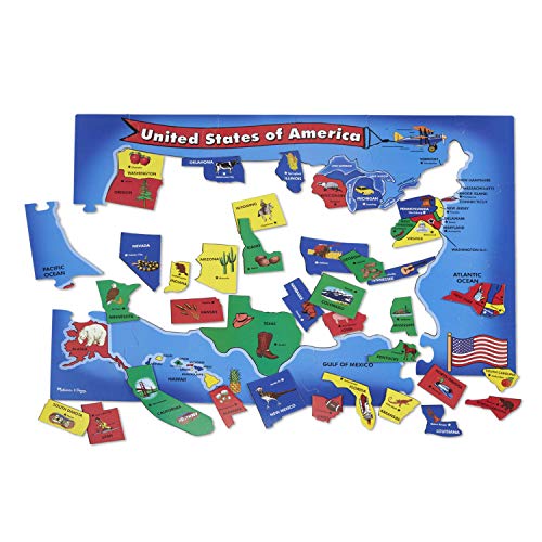 Melissa & Doug USA Map Floor Puzzle (51 pcs, 2 x 3 feet), List Price is $13.99, Now Only $5.00