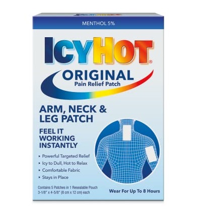 Icy Hot Medicated Patch Extra Strength Pain Relief Patch for Arm, Neck & Leg (5 Pain Patches), List Price is $8.31, Now Only $5.81