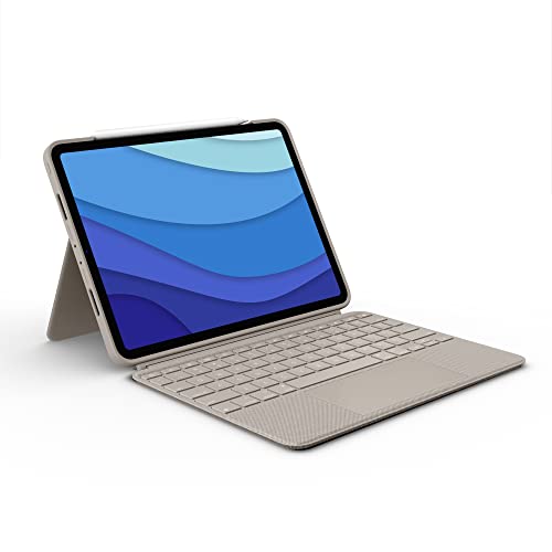 Logitech Combo Touch iPad Pro 11-inch (1st, 2nd, 3rd gen - 2018, 2020, 2021) Keyboard Case - Detachable Backlit Keyboard, Click-Anywhere Trackpad, Smart Connector - Sand; USA Layout,Only $159.99