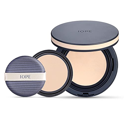 IOPE Perfect Cover Cushion SPF 50+,Natural Coverage Foundation Makeup, Hydrating Finish for Sensitive,Dry,Combination Skin,Korean Skin Care Cushion by Amorepacific,#23