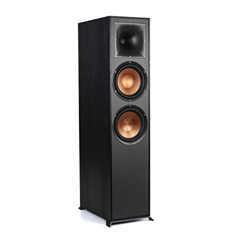 Klipsch Reference R-820F Floorstanding Speaker for Home Theater Systems with 8” Dual Woofers, Tower Speakers with Bass-Reflex via Rear-Firing Tractrix Ports in Black, L Only $299.99