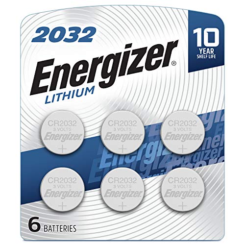 Energizer CR2032 Batteries, 3V Lithium Coin Cell 2032 Watch Battery,White (6 Count), List Price is $11.47, Now Only $4.42