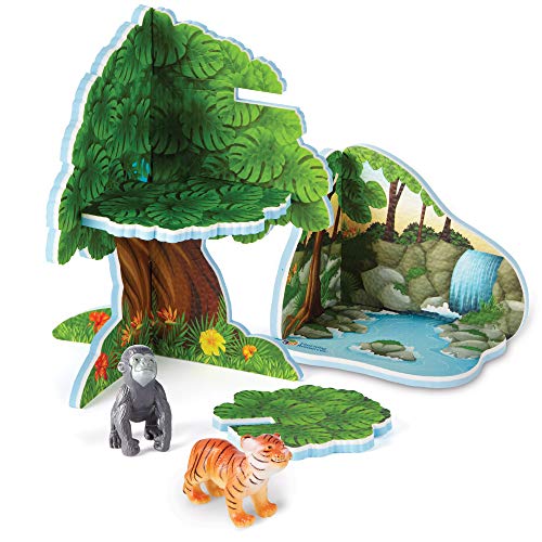 Learning Resources Jumbo Jungle Playset, Jungle Animals, Animal Toys, Animal Set for Kids, 9 Pieces, Ages 3+, List Price is $19.99, Now Only $11.19