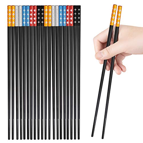 GADIEDIE 10 Pairs Fiberglass Chopsticks, Non Slip Chopsticks, Dishwasher Safe for Chinese style Japanese Food Cooking Chopsticks (9.5 inch Five colors), Only $4.99