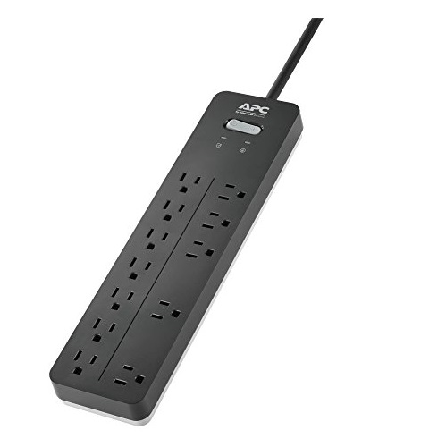 APC Surge Protector Power Strip, PH12, 2160 Joules, Flat Plug, 12 Outlet Power Cord Strip Black, List Price is $26.52, Now Only $13.19, You Save $13.33 (50%)