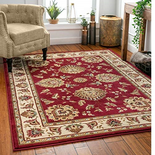 Sultan Sarouk Red Persian Floral Oriental Formal Traditional 5x7 (5'3