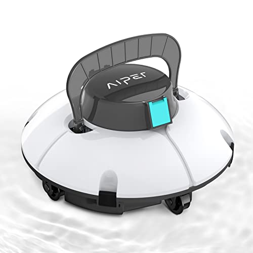 (2022 Upgraded) AIPER Cordless Automatic Pool Cleaner, Strong Suction with Dual Motors, Lightweight, Auto-Dock Robotic Pool Cleaner, Ideal for Above Ground Flat Pool up to 538 Sq.Ft,  Only $159.99