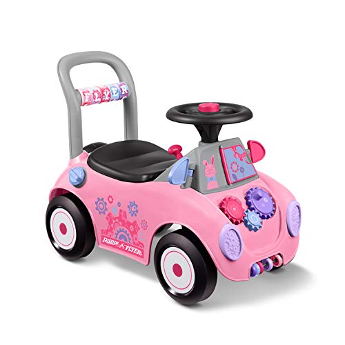 Radio Flyer Creativity Car, Sit to Stand Toddler Ride On Toy, Ages 1-3 , Pink, List Price is $34.99, Now Only $24.99
