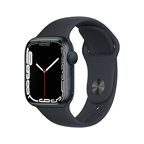 Apple Watch Series 7 GPS, 41mm Midnight Aluminum Case with Midnight Sport Band - Regular, List Price is $399.00, Now Only $329.99