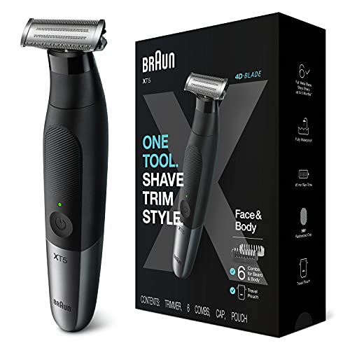 Braun Series XT5 – Beard Trimmer, Shaver, Electric Razor for Men, Manscaping Kit, Durable Blade, Travel Pouch, XT5200, Now Only $49.97