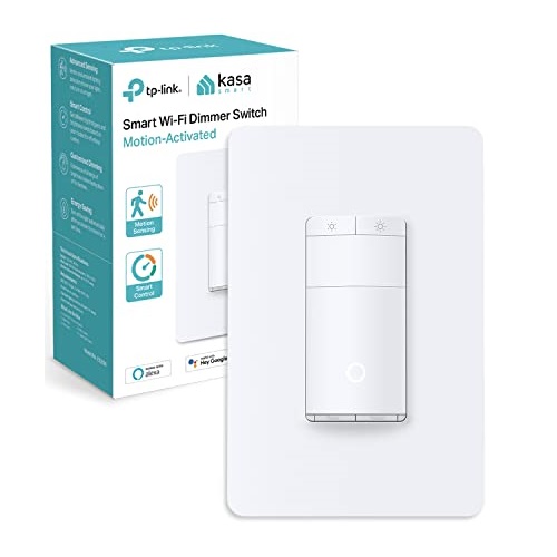 Kasa Smart Motion Sensor Switch, Dimmer Light Switch, Single Pole, Needs Neutral Wire, 2.4GHz Wi-Fi, Compatible with Alexa & Google Assistant, UL Certified, No Hub Required(ES20M)  Only $29.99