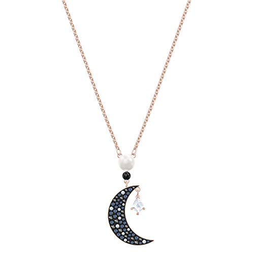 Swarovski Symbolic Collection Women's Moon Pendant Necklace, with Multi-Colored Crystals on a Rose-Gold Tone Plated Chain, Now Only $117.76