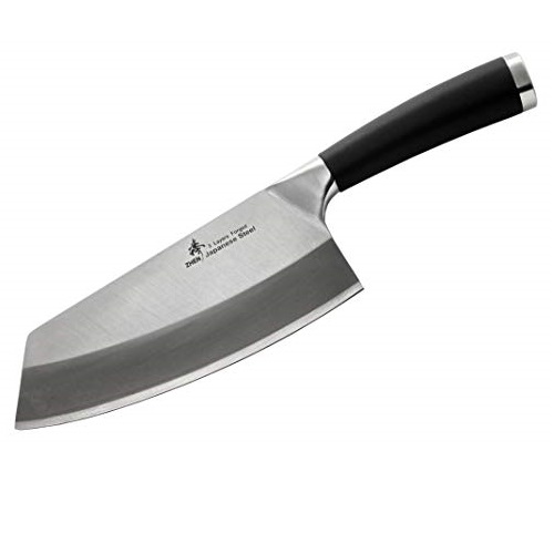 ZHEN Japanese VG-10 3-Layer Forged High Carbon Stainless Steel Light Vegetable Chopping Chef Knife/Cleaver, 7-inch, TPR Handle, Only $39.80