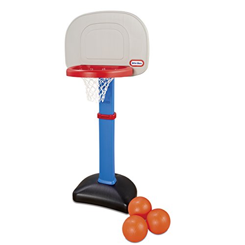闪购！Little Tikes可调节高度幼儿篮球架套装，带3个篮球，原价$35.99，现仅售$24.99。两色同价！