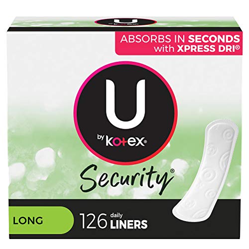 U by Kotex Security Lightdays Panty Liners, Light Absorbency, Long, Unscented, 126 Count, List Price is $8.99, Now Only $5.20