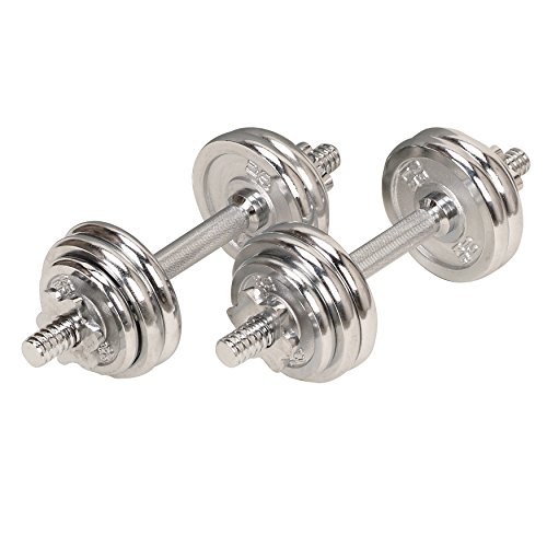 Sunny Health & Fitness 33lb Chrome Dumbbell Set w/ Carry Case - NO. 014, List Price is $79.99, Now Only $53.69, You Save $26.30 (33%)
