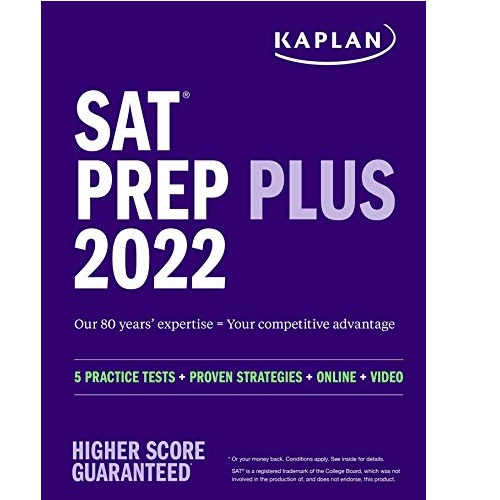 SAT Prep Plus 2022: 5 Practice Tests + Proven Strategies + Online + Video (Kaplan Test Prep), List Price is $37.99, Now Only $31.99, You Save $6.00 (16%)