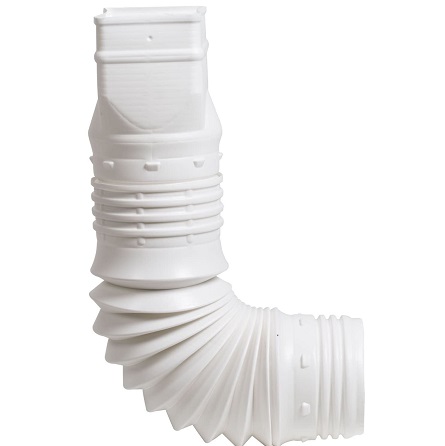 Flex-Drain 53127 Flexible Downspout Extension Adapter, 3 by 4 by 4-Inch, White, only 3.89