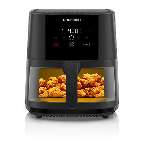 Chefman TurboTouch Easy View Air Fryer, The Most Convenient And Healthy Way To Cook Oil-Free, Watch Food Cook To Crispy And Low-Calorie Finish Through Convenient Window, 8 Qt,  Only$49.99