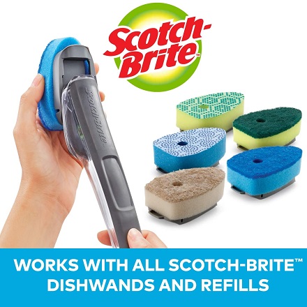 史低价！Scotch-Brite 防刮 洗碗刷柄，现点击coupon后仅售$1.94，免运费