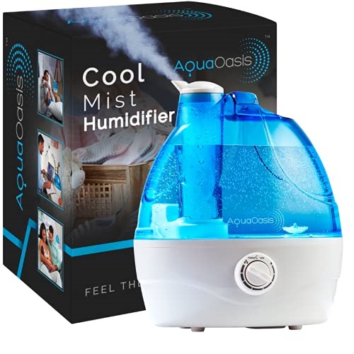 與金盒特價同價！AquaOasis 超聲波冷霧靜音加濕器，2.2升，原價$49.99，現僅售$29.96，免運費！