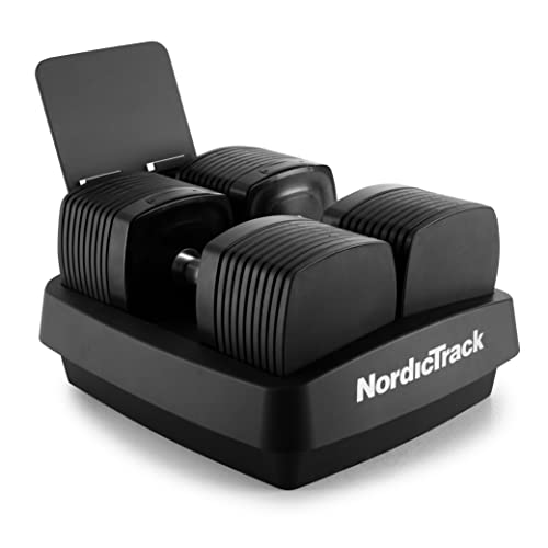 NordicTrack 50 Lb iSelect Adjustable Dumbbells, Works with Alexa, Sold as Pair, List Price is $429, Now Only $253.32