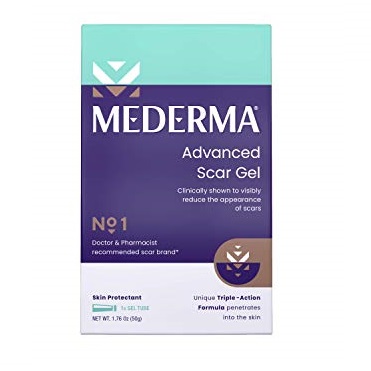 Mederma Advanced Scar Gel 1x Daily Reduces The Appearance Of Old New Scars #1 Doctor Pharmacist Recommended Brand for Scars 1.76oz, Clear, 50 grams, Now Only $15.98