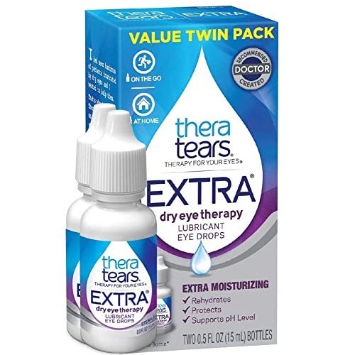 TheraTears Extra Dry Eye Therapy Lubricant Eye Drops for Dry Eyes, 0.5 fl oz, 2 Pack, List Price is $21.99, Now Only $10.87