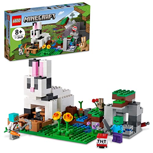 LEGO Minecraft The Rabbit Ranch 21181 Building Kit; Toy Bunny House Playset; Gift for Kids and Players Aged 8+ (340 Pieces), List Price is $29.99, Now Only $24.49, You Save $5.50 (18%)
