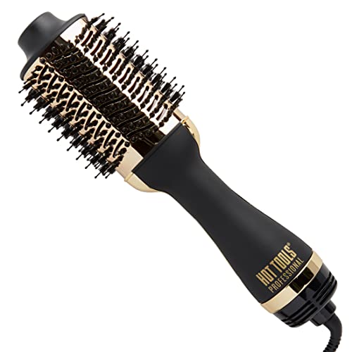 Hot Tools 24K Gold One-Step Hair Dryer and Volumizer | Style and Dry, Professional Blowout with Ease, List Price is $69.99, Now Only $38.50