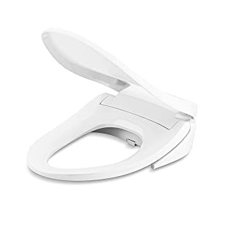 KOHLER K-18751-0 C3 050 Elongated Warm Water Bidet Toilet Seat, White with Quiet-Close Lid and Seat, Low Profile Design, Self-Cleaning Wand, Adjustable Spray Pressure and Position,   Only $119