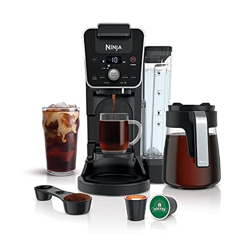 史低价！！Ninja CFP201 CFP201 12杯量咖啡机和 K-Cup 胶囊咖啡机二合一，原价$199.99，现仅售$99.99，免运费！