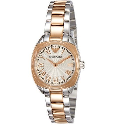 優雅又迷人！史低價！Emporio Armani 阿瑪尼  AR1952 玫瑰金 女士 時尚腕錶，原價$195.00，現僅售$89.00，免運費！