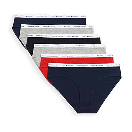 Tommy Hilfiger Women's Underwear Basics Cotton Bikini Panties, 6 Pack,  Now Only $24.75