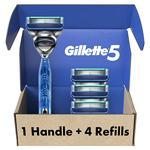 史低价！Gillette 吉列 锋隐5 剃须刀架 + 4个 替换刀头，原价$14.99，现点击coupon后仅售 $9.11