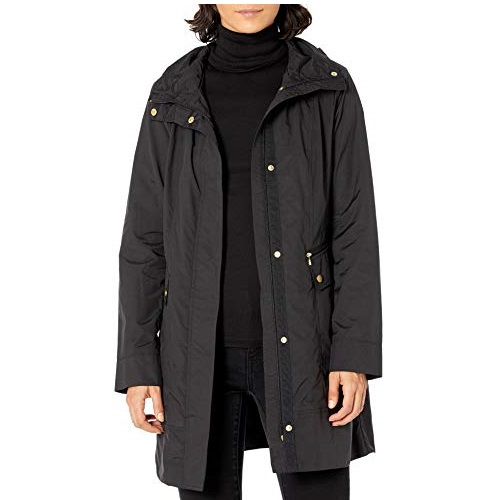 Cole Haan Women's Packable Hooded Rain Jacket with Bow, List Price is $129.99, Now Only $69.93, You Save $60.06 (46%)