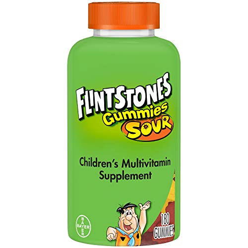 Flintstones Sour Gummies Kids Vitamins, Gummy Multivitamin for Kids with Vitamins A, B6, B12, C, D & more, 180ct, List Price is $16.99, Now Only $6.45