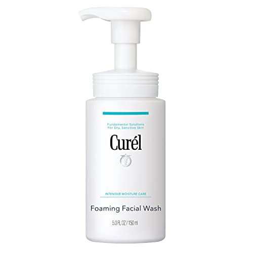 Curel Foaming Daily Face Wash for Sensitive Skin, Hydrating Facial Cleanser for Dry Skin, pH-Balanced and Fragrance-Free, 5oz, List Price is $20, Now Only $11.41