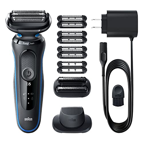 Braun Series 5 5035s Electric Shaver with Precision Trimmer, Stubble Beard Trimmer, Wet & Dry, Rechargeable, Cordless Foil Shaver, Blue, List Price is $79.94, Now Only $50, You Save $29.94 (37%)