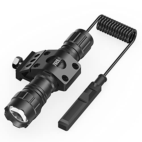 野营狩猎必备！Feyachi FL11-MB 战术手电筒，1200 流明，哑光黑色，带皮卡汀尼手电筒支架和压力开关，现仅售$31.99 (20% off)