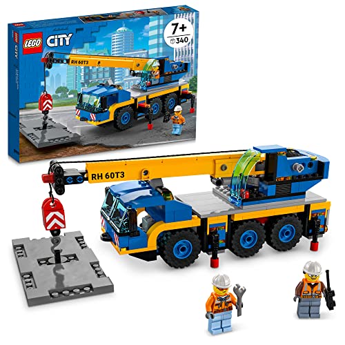 LEGO City Mobile Crane 60324 Building Kit; Toy Construction Vehicle with Working Boom, Outriggers and Winch System; Includes Driver and Worker Minifigures; for  7+ (340 Pieces)  $31.99