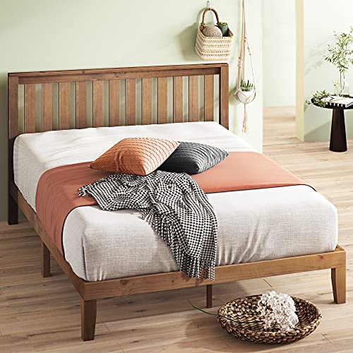 ZINUS Alexia Wood Platform Bed Frame with headboard / Solid Wood Foundation with Wood Slat Support / No Box Spring Needed / Easy Assembly, Rustic Pine, King, List Price is $425, Now Only $204.47