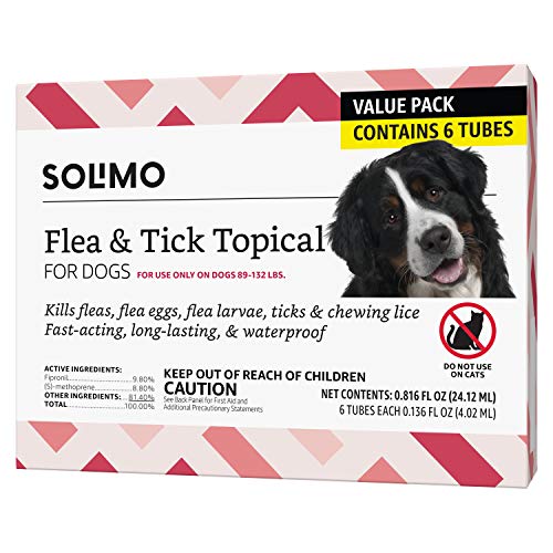 Amazon Brand - Solimo Flea and Tick Topical Treatment for cats and dogs